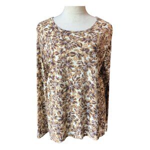 White Stag Floral Long Sleeve Blouse (919-4)